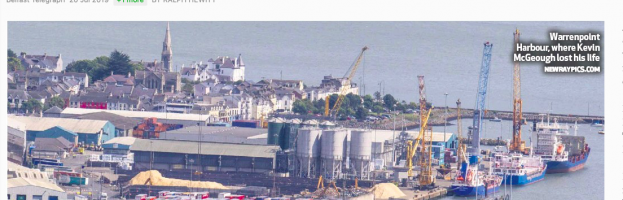 Port Worker Fatally Crushed By Machinery  [Warrenpoint, County Down, Ireland – 18 July 2019]