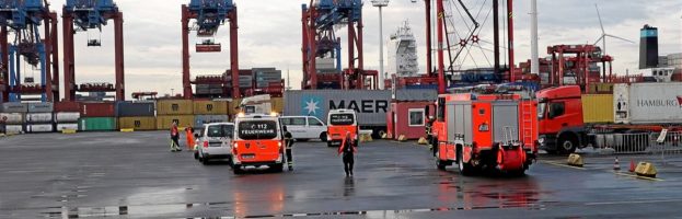 Marine Terminal Worker Backed Over; Killed by Reversing Tractor/Chassis Combination  [Hamburg, Germany – 03 July 2023]