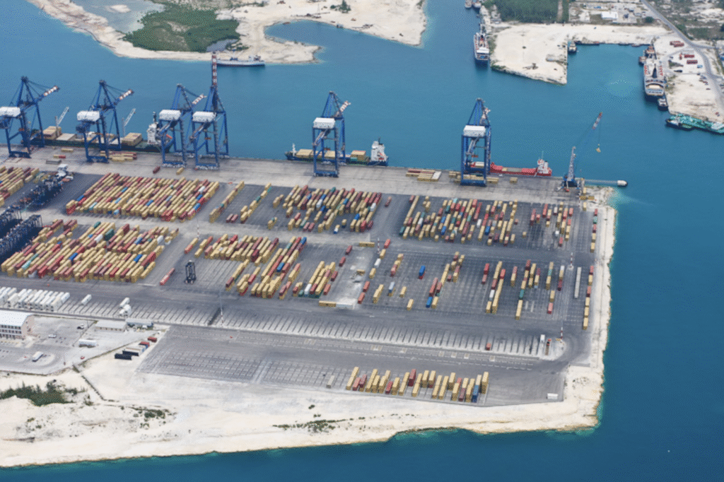 Above:  Photographs of the Freeport Container Terminal