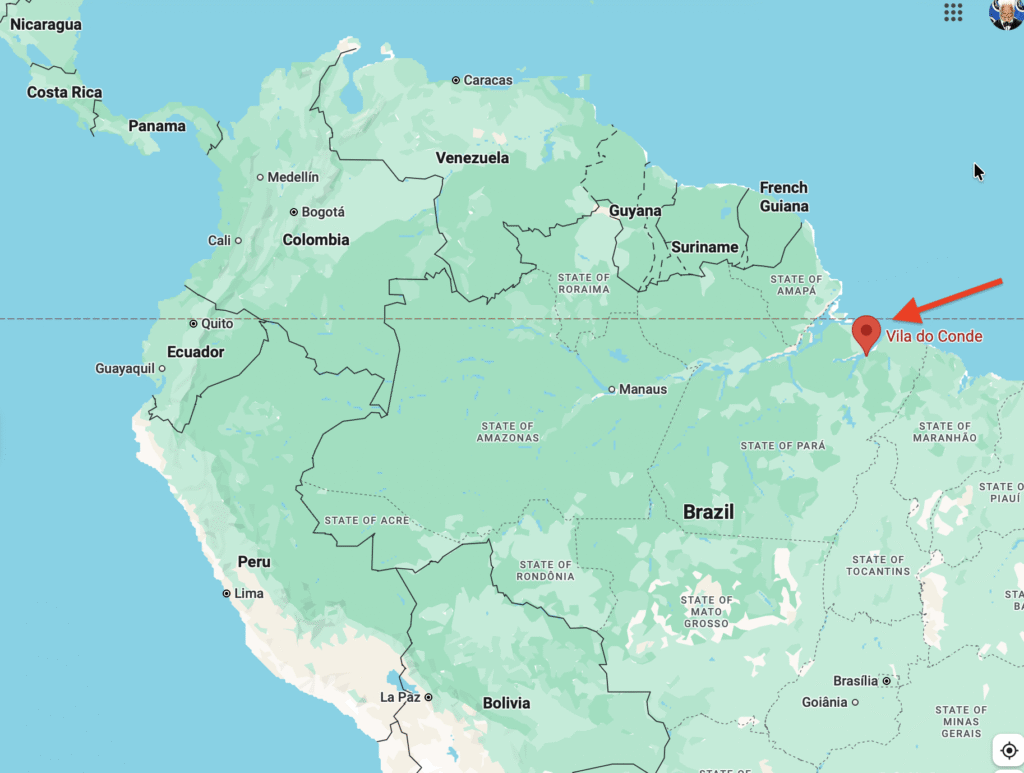 Above: Orientation of Vila do Conde Port